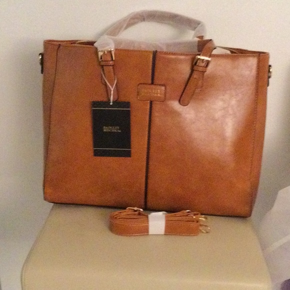 NWT BADGLEY MISCHKA Vegan Leather Bag Tote Crossbody removable strap - Picture 12 of 15